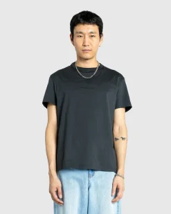 Maison Margiela Distorted Logo T-Shirt Washed Black- Tops