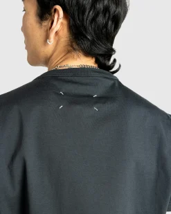 Maison Margiela Distorted Logo T-Shirt Washed Black- Tops