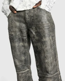 Acne Studios Distressed Leather Pant- Pants