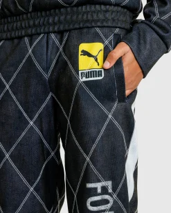 Puma Distressed Sweatpant  Black- Pants