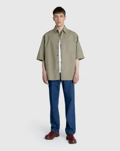 Lemaire Double Pocket Short-Sleeve Shirt Dusty Khaki- Shirts