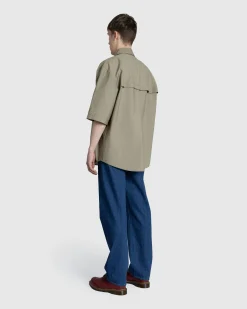 Lemaire Double Pocket Short-Sleeve Shirt Dusty Khaki- Shirts