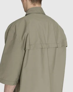 Lemaire Double Pocket Short-Sleeve Shirt Dusty Khaki- Shirts