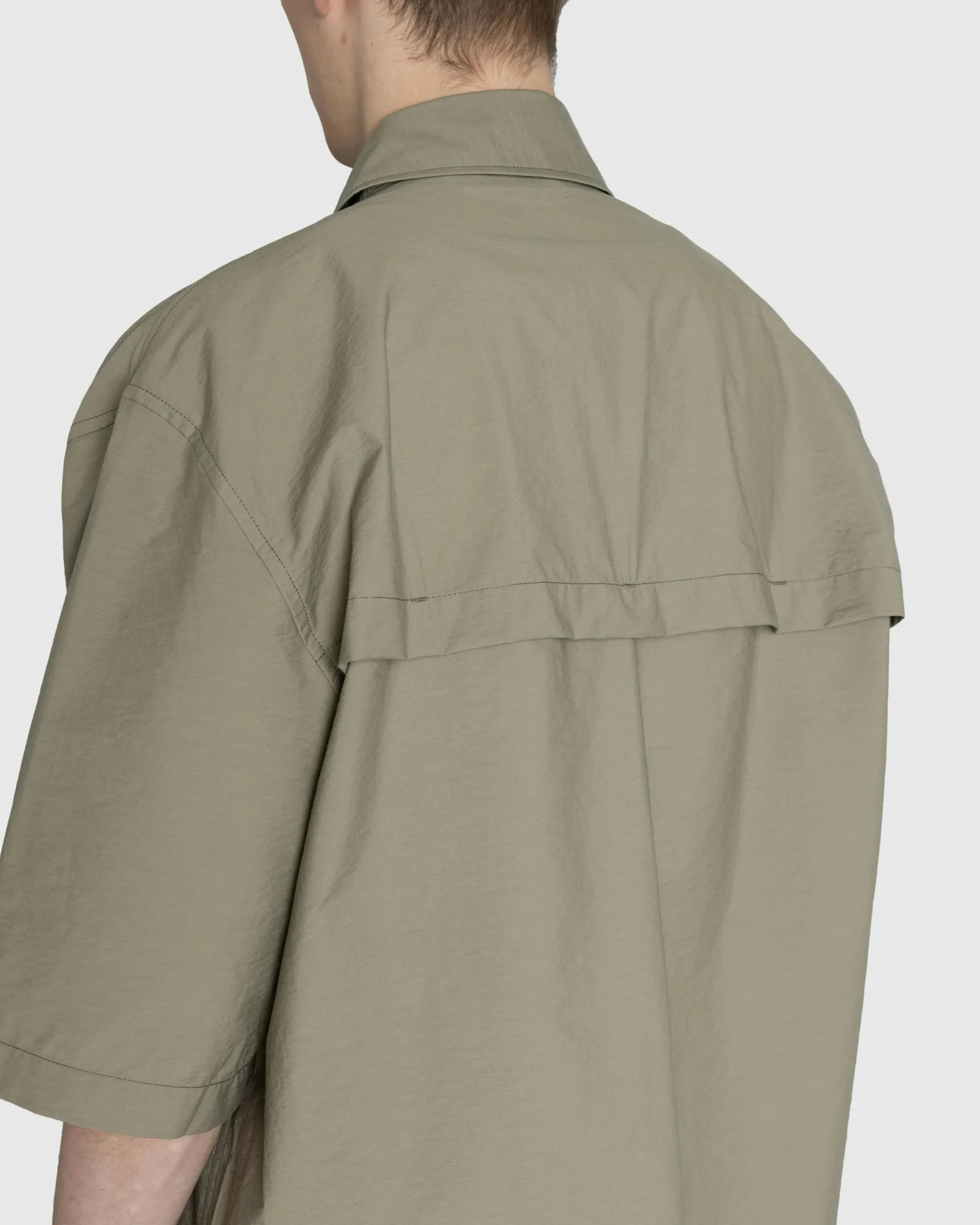 Lemaire Double Pocket Short-Sleeve Shirt Dusty Khaki- Shirts