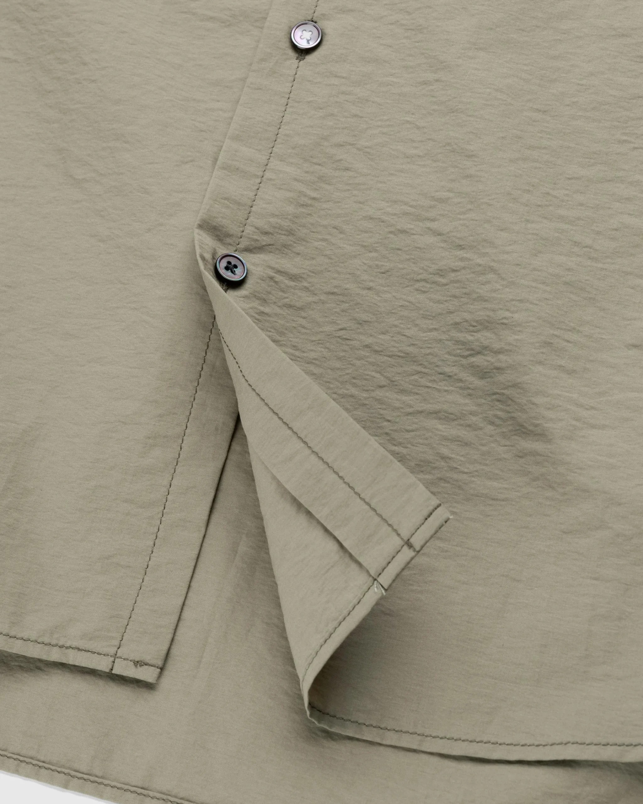 Lemaire Double Pocket Short-Sleeve Shirt Dusty Khaki- Shirts