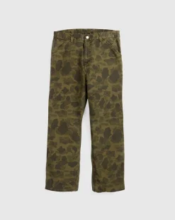 Carhartt WIP Duck Single Knee Pant Camo Green/Office Green/Garment Dyed- Pants