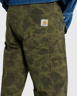 Carhartt WIP Duck Single Knee Pant Camo Green/Office Green/Garment Dyed- Pants