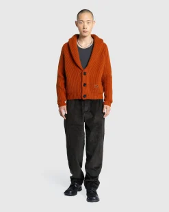 Meta Campania Collective Ed Unlined Exaggerated Cotton Corduroy Drawstring Trousers Dark Chocolate Brown- Pants