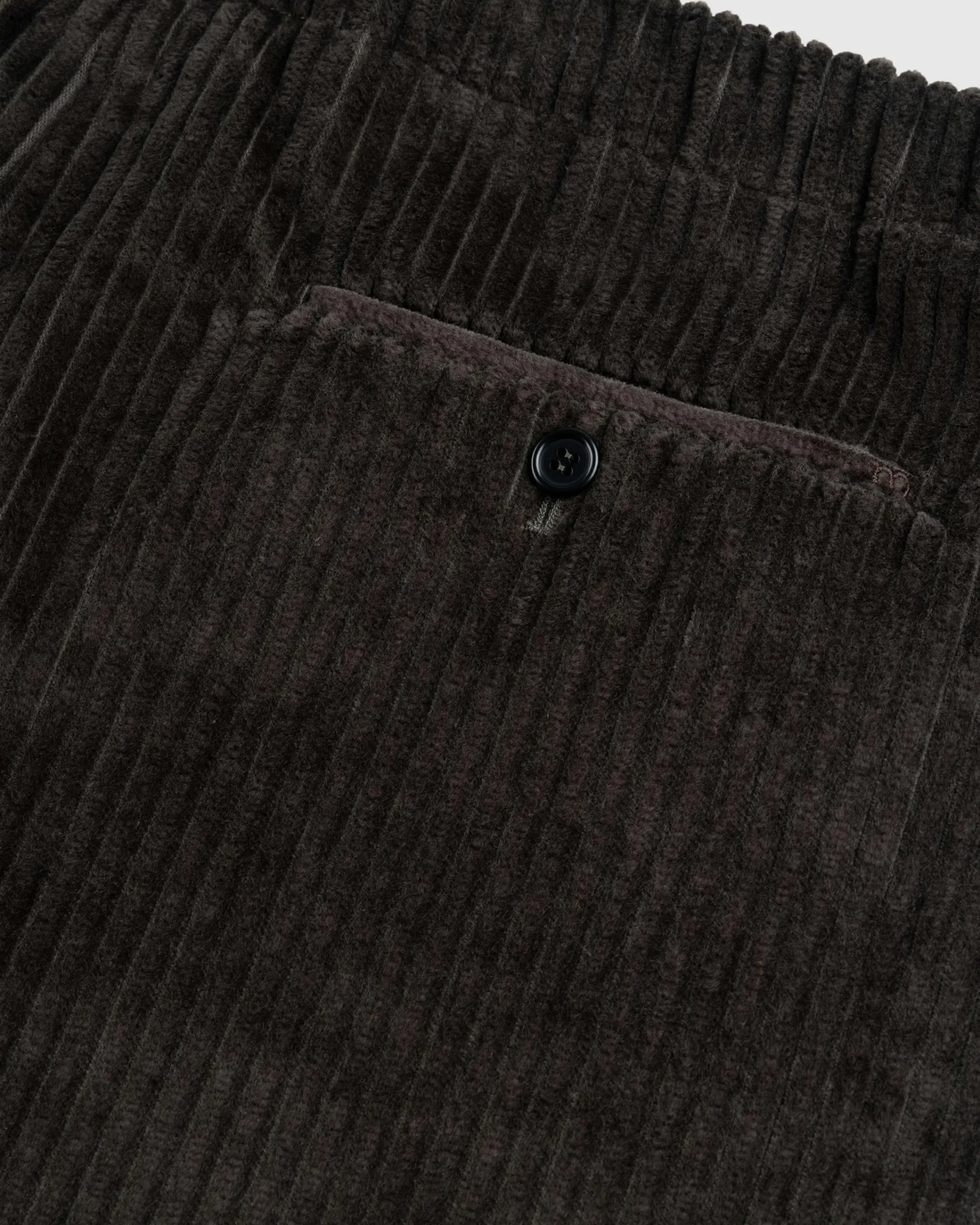 Meta Campania Collective Ed Unlined Exaggerated Cotton Corduroy Drawstring Trousers Dark Chocolate Brown- Pants