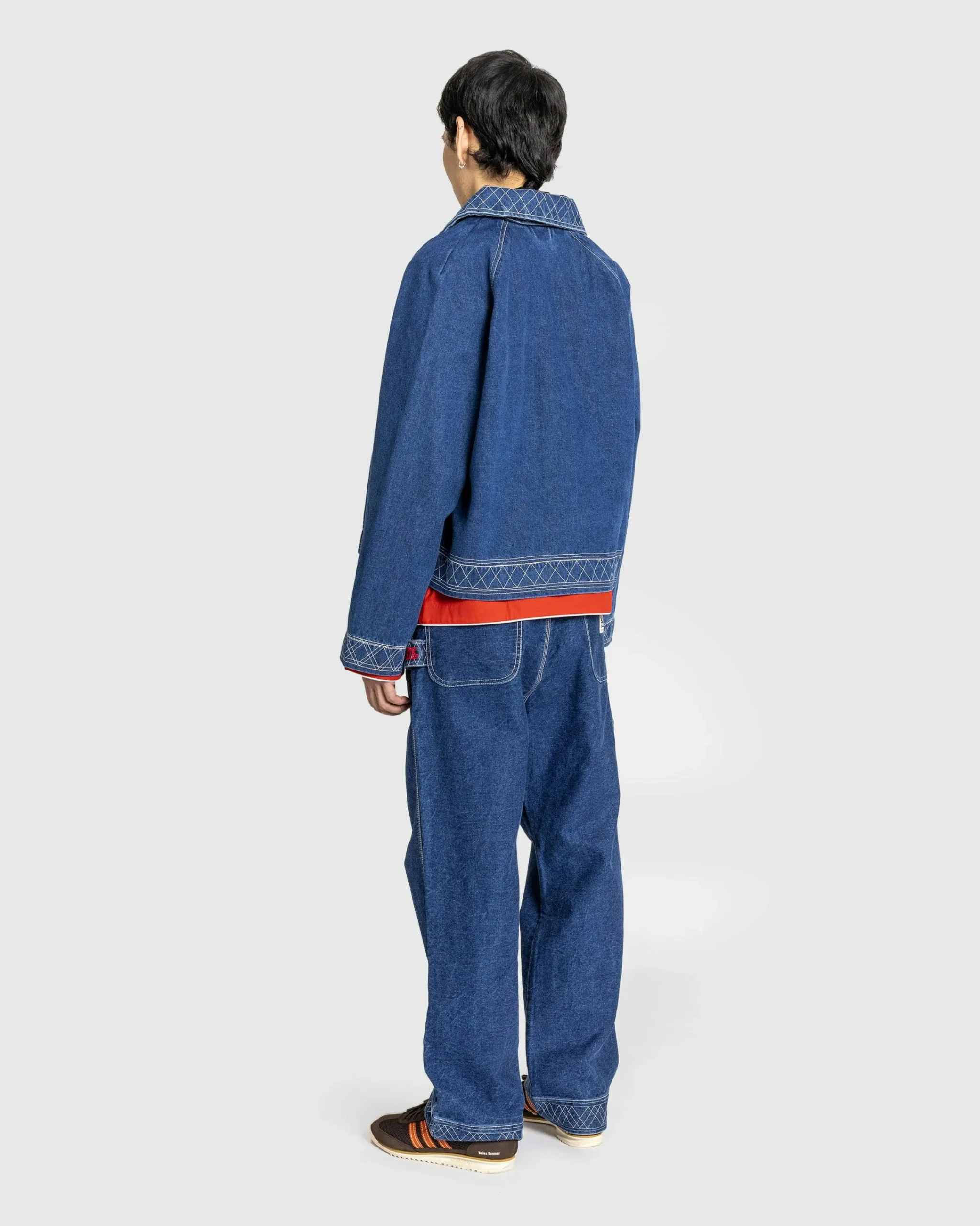Bode Embroidered Denim Knolly Brook Trouser- Pants