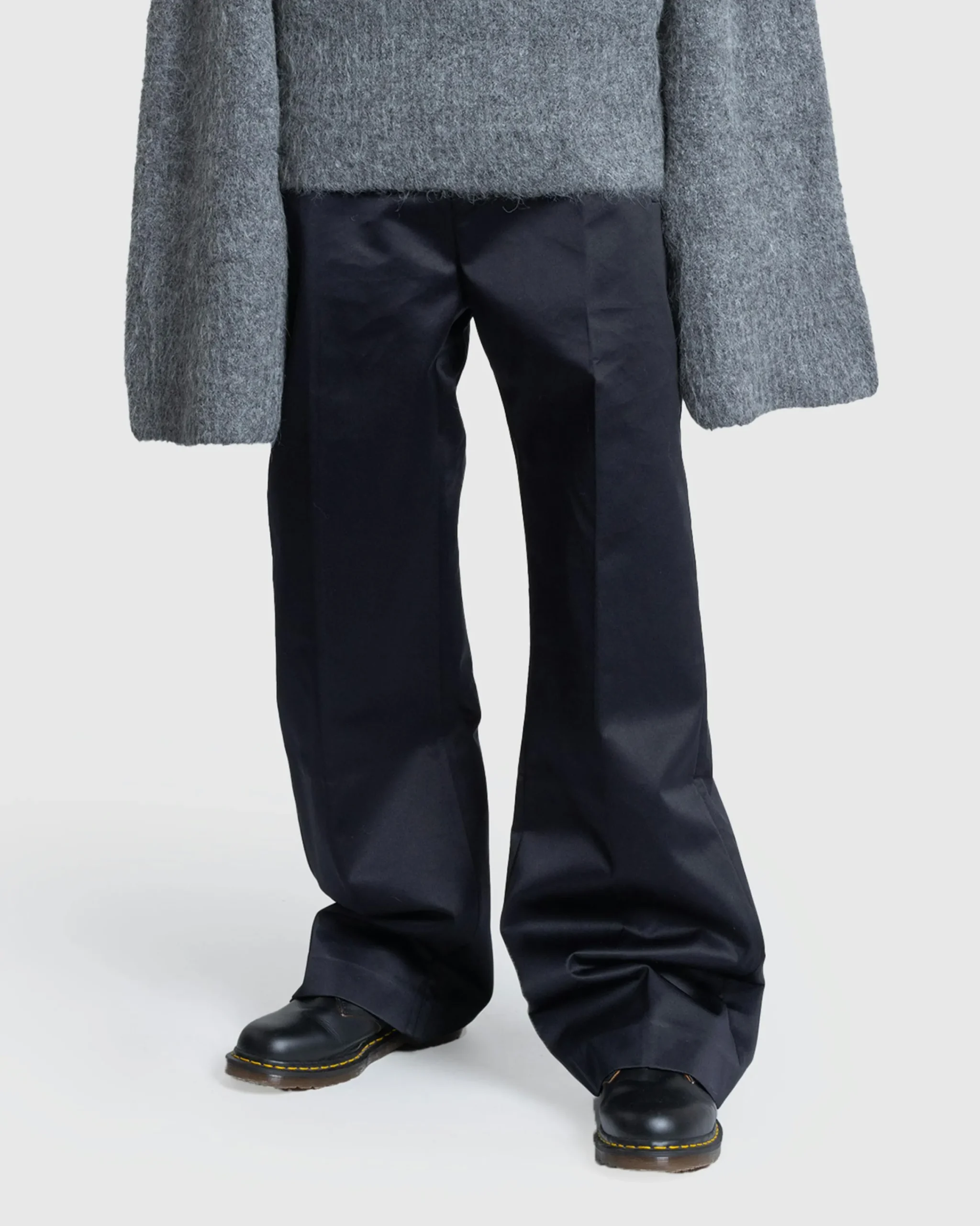 Entire Studios Father Suiting Pant Black Sateen- Pants