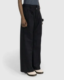 Jean Paul Gaultier Felted Wool Suit Pants Dark Grey- Pants