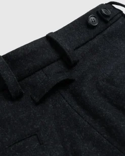 Jean Paul Gaultier Felted Wool Suit Pants Dark Grey- Pants