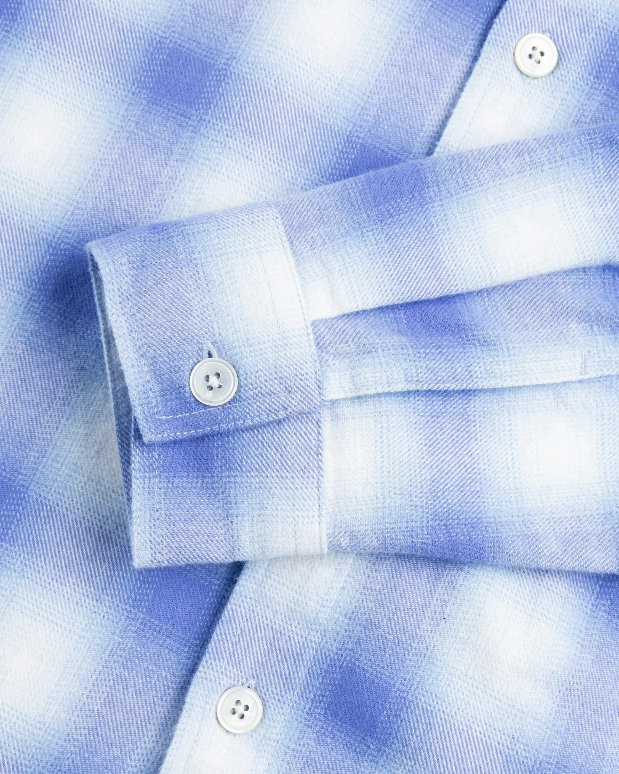 Tekla Flannel Pyjamas Shirt Light Blue Plaid- Underwear And Loungewear