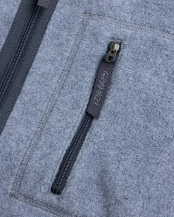 Gramicci Fleece Cardigan Zip-Up Heather Charcoal- Knitwear