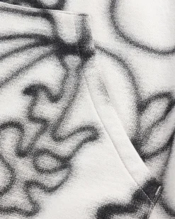NTS Fleece Flower Hoodie Ivory/Black- Sweats