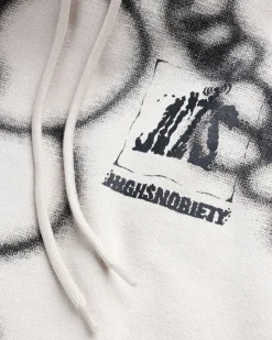 NTS Fleece Flower Hoodie Ivory/Black- Sweats