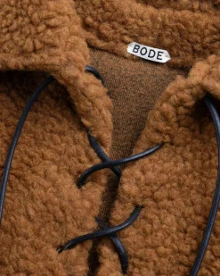 Bode Fleece Tie-Up Pullover- Outerwear