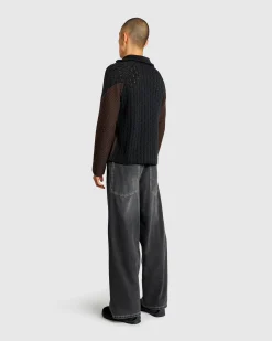 ROA Flower Stitch Turtleneck Zip Up- Knitwear
