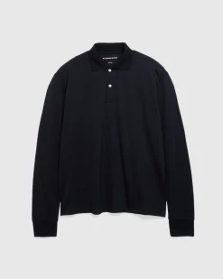 Meta Campania Collective Frank Long-Sleeve Jersey Cotton Piquet Polo- Tops
