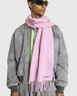 Acne Studios Fringe Wool Scarf Cotton Candy Pink- Scarves