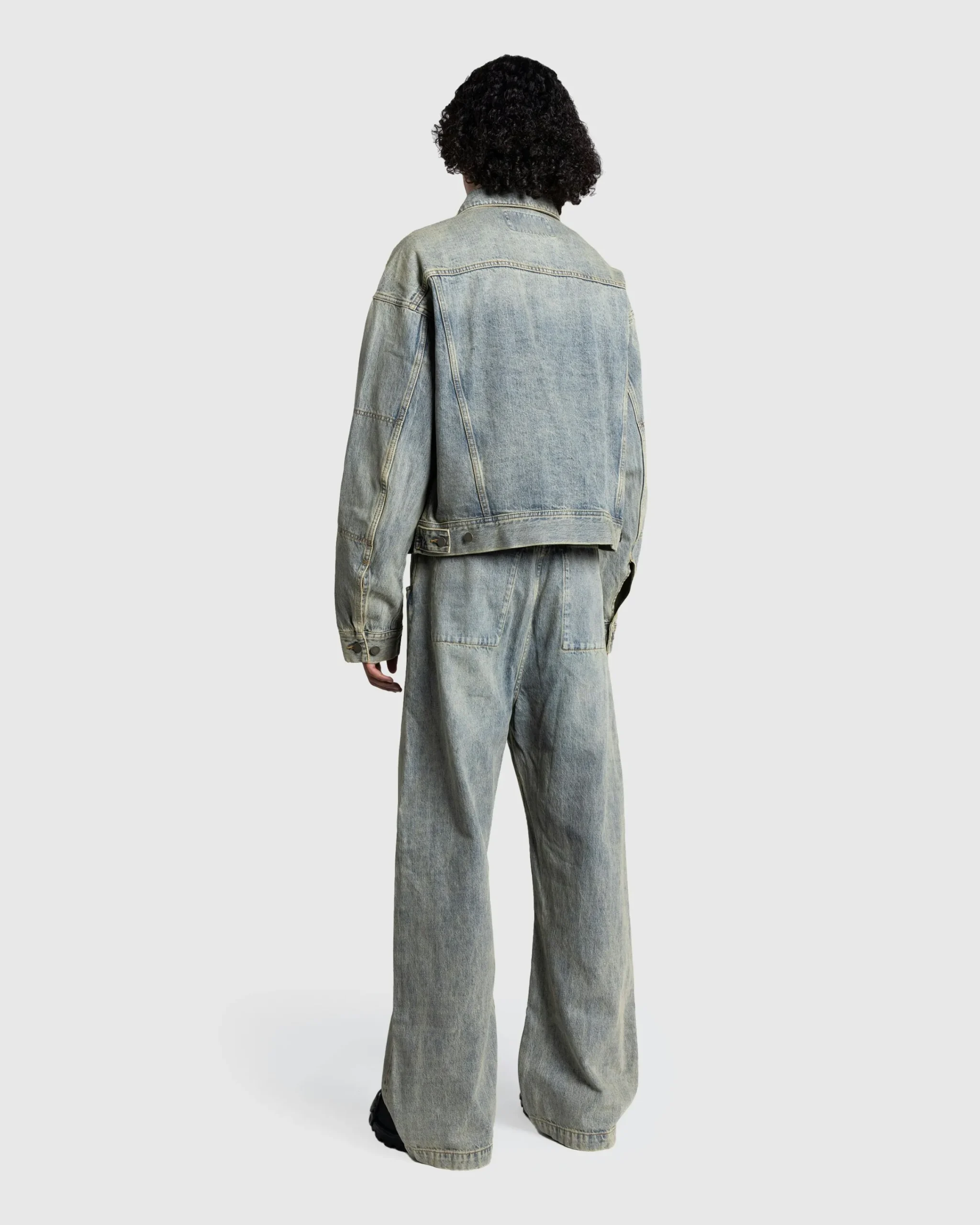 Entire Studios Gem Denim Jacket Surface Wave- Outerwear