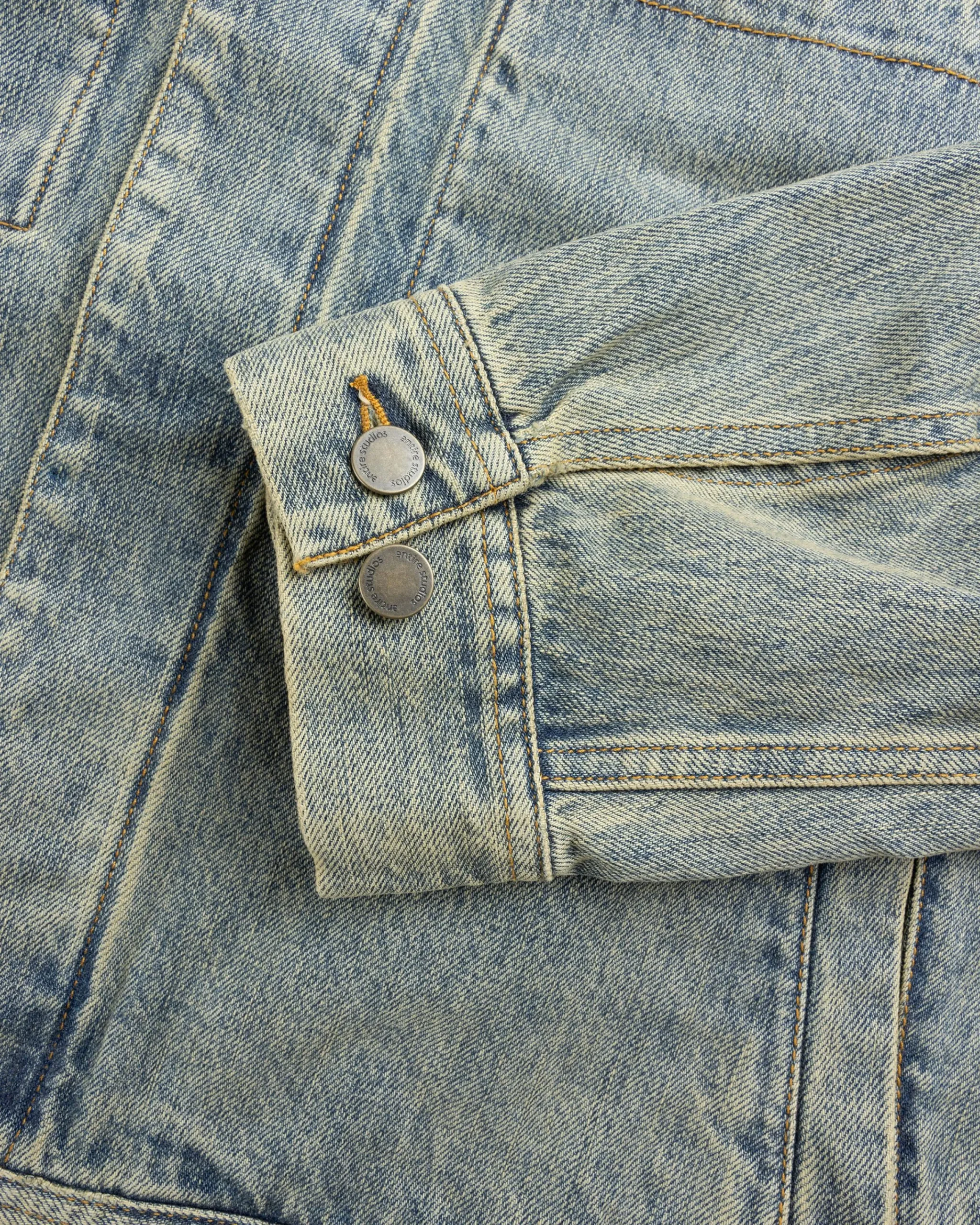 Entire Studios Gem Denim Jacket Surface Wave- Outerwear