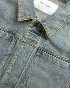 Entire Studios Gem Denim Jacket Surface Wave- Outerwear