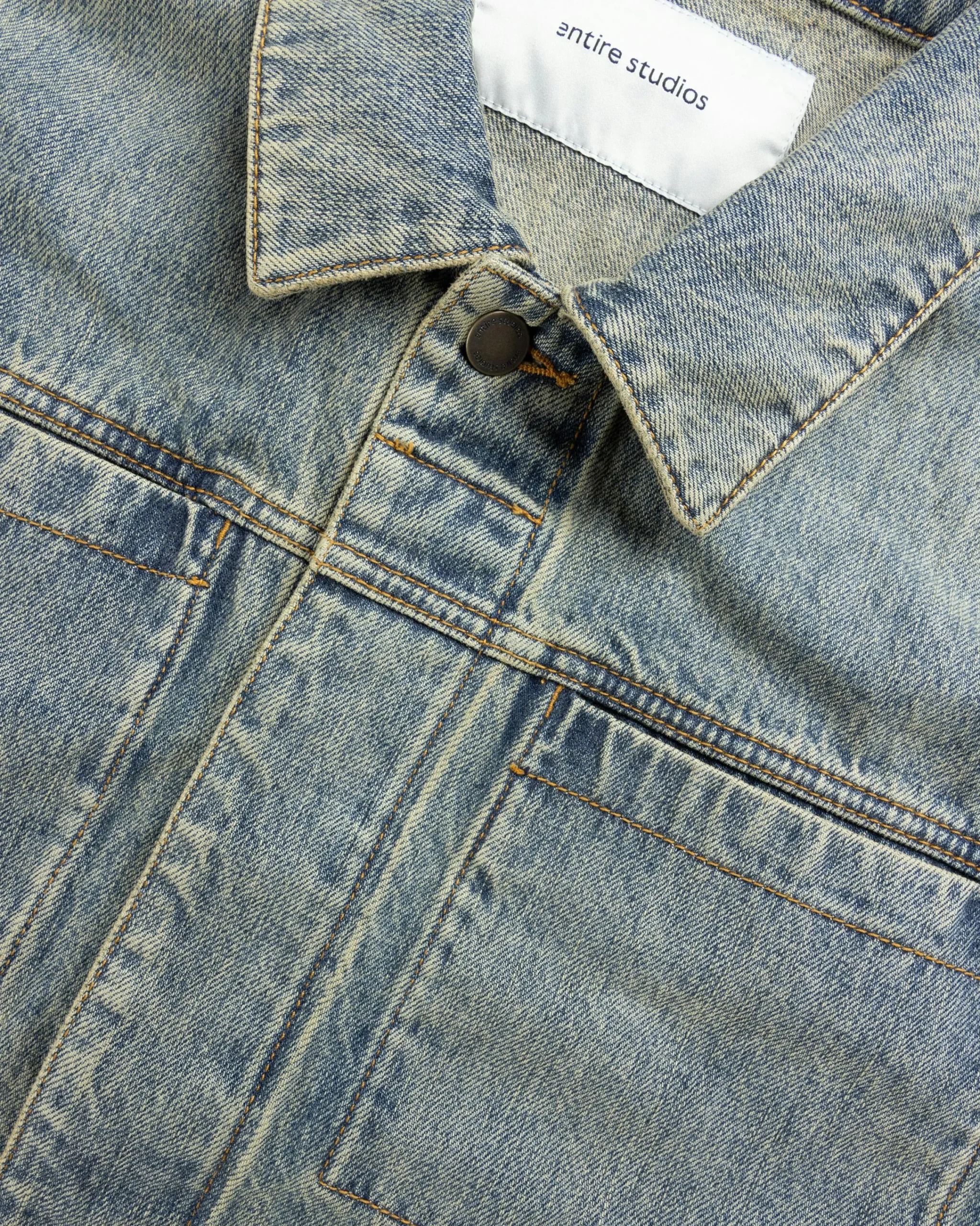 Entire Studios Gem Denim Jacket Surface Wave- Outerwear