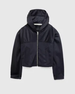 Meta Campania Collective George Cropped Cashmere Blouson Midnight Blue- Sweats