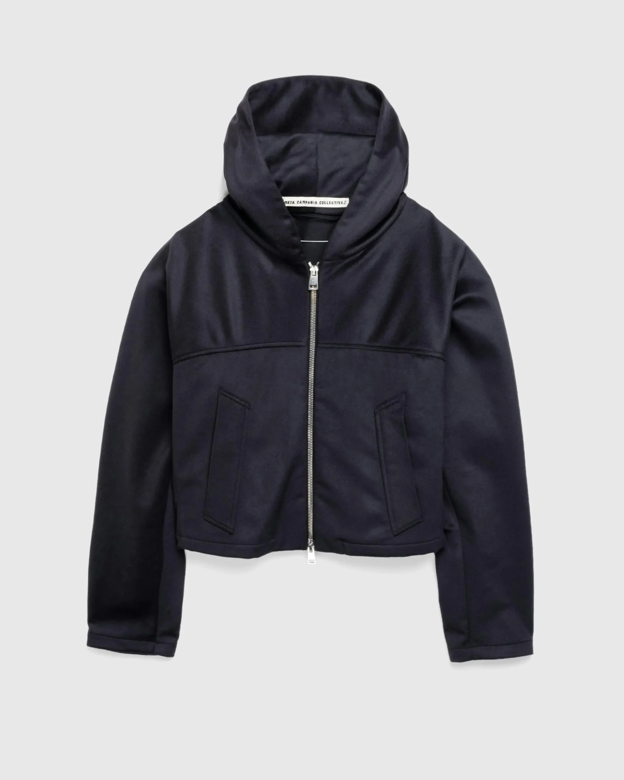 Meta Campania Collective George Cropped Cashmere Blouson Midnight Blue- Sweats