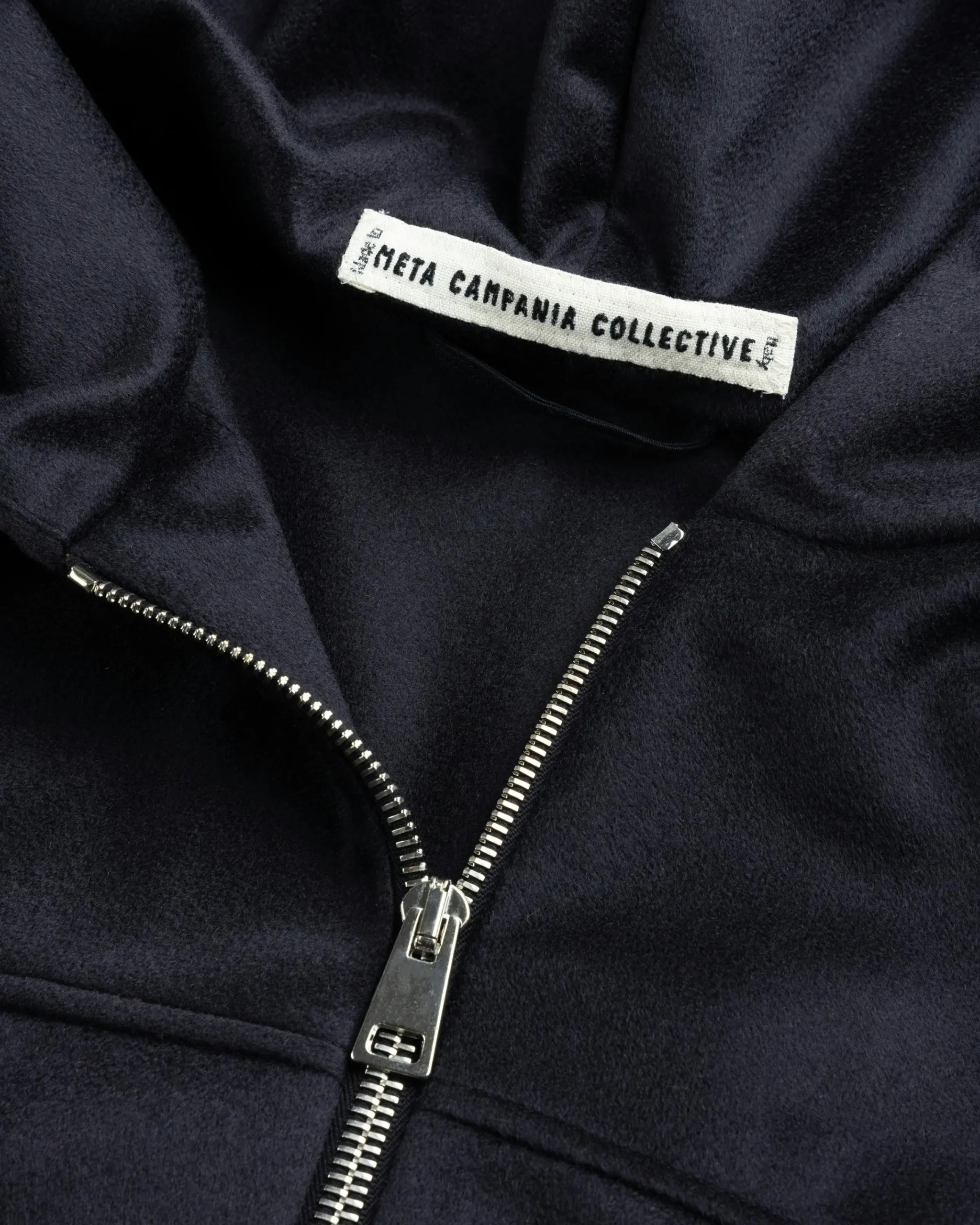 Meta Campania Collective George Cropped Cashmere Blouson Midnight Blue- Sweats