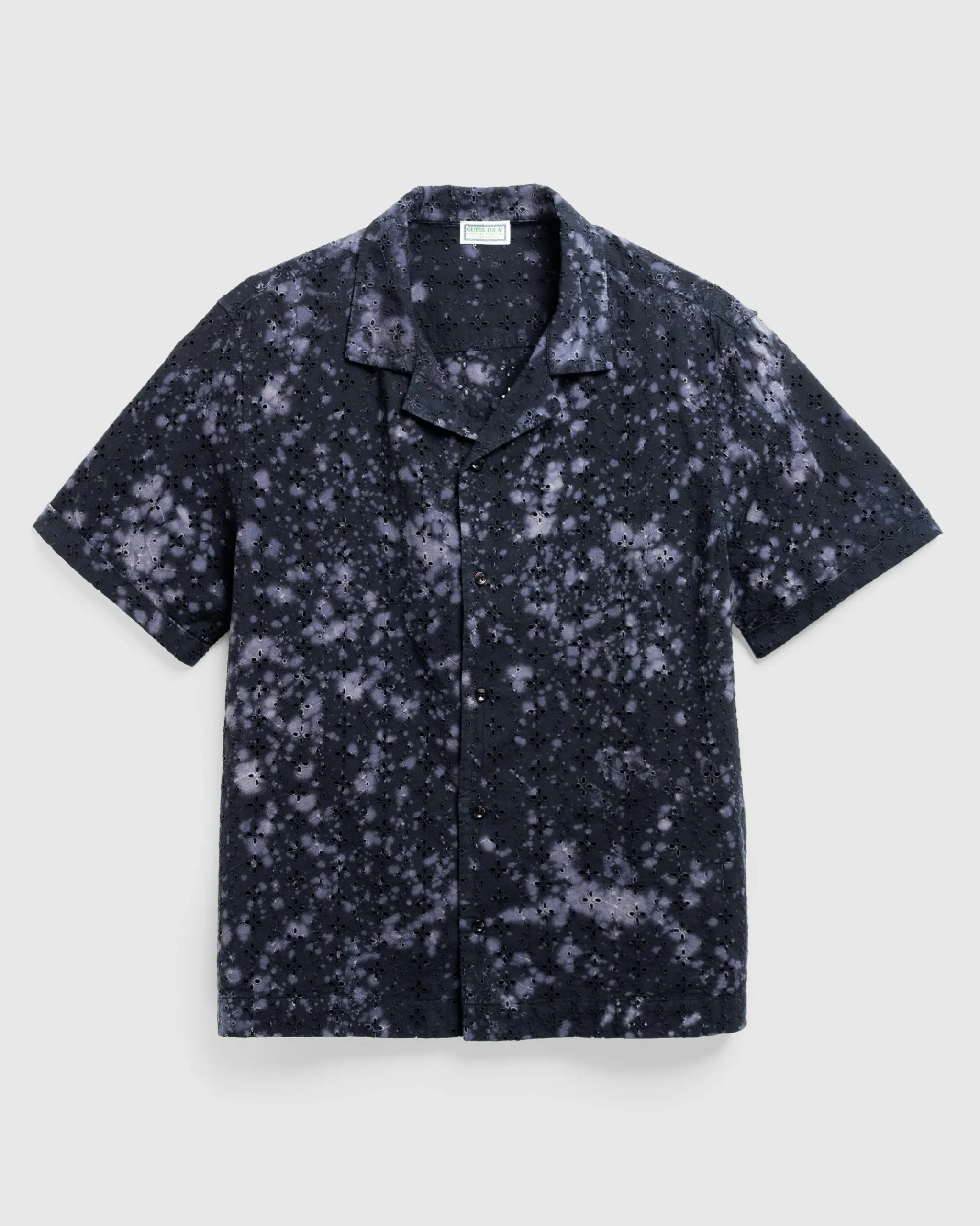 Guess USA Gusa Camp Shirt Washed Out Black- Shirts