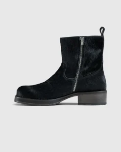 Acne Studios Hairy Leather Boots- Boots
