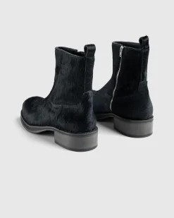 Acne Studios Hairy Leather Boots- Boots
