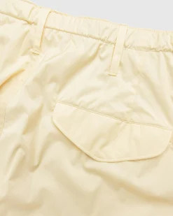 Auralee Hard Twist Polyester Satin Laminate Field Pants Light Beige- Pants