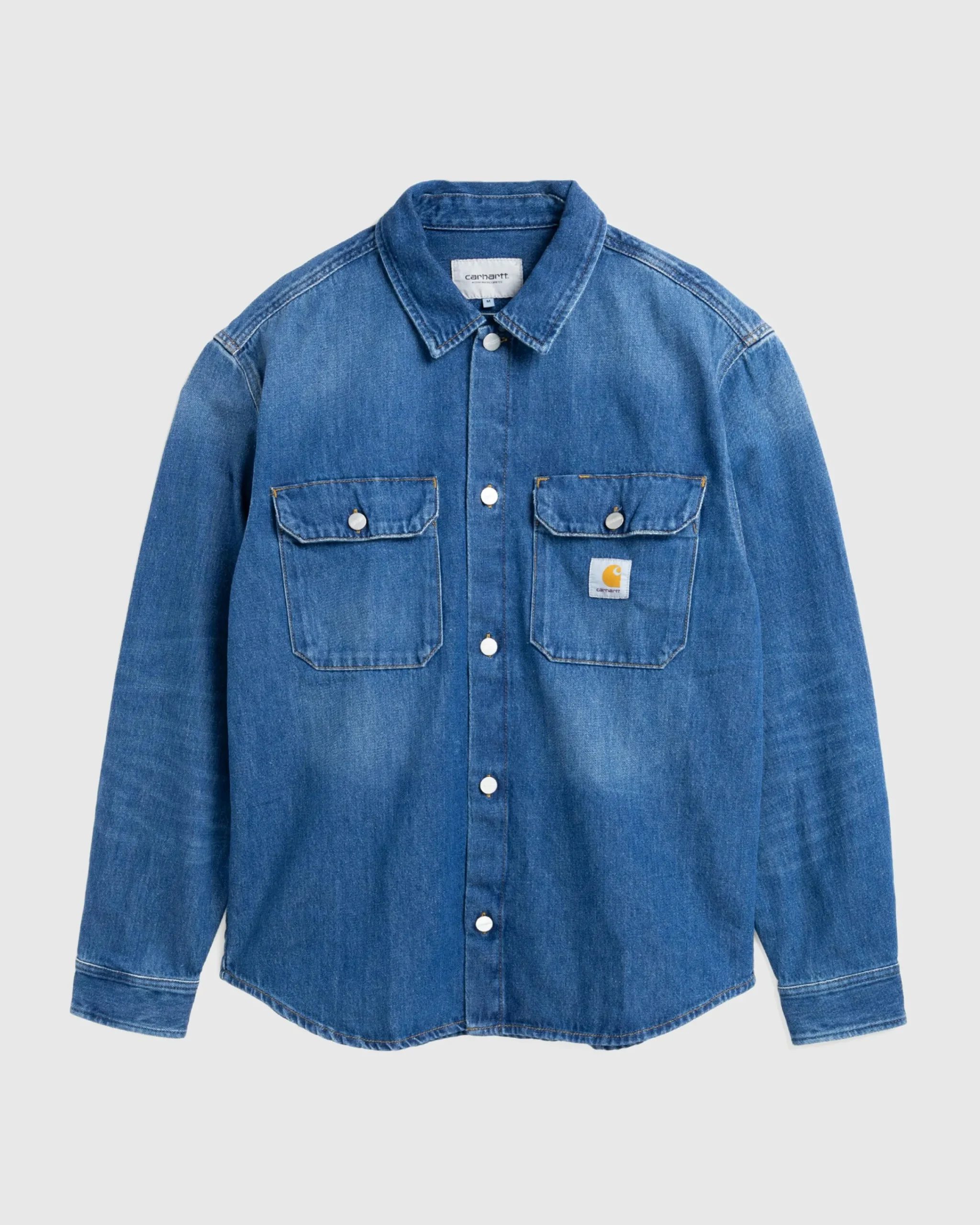 Carhartt WIP Harvey Shirt Jacket Blue/Dark Used Wash- Shirts