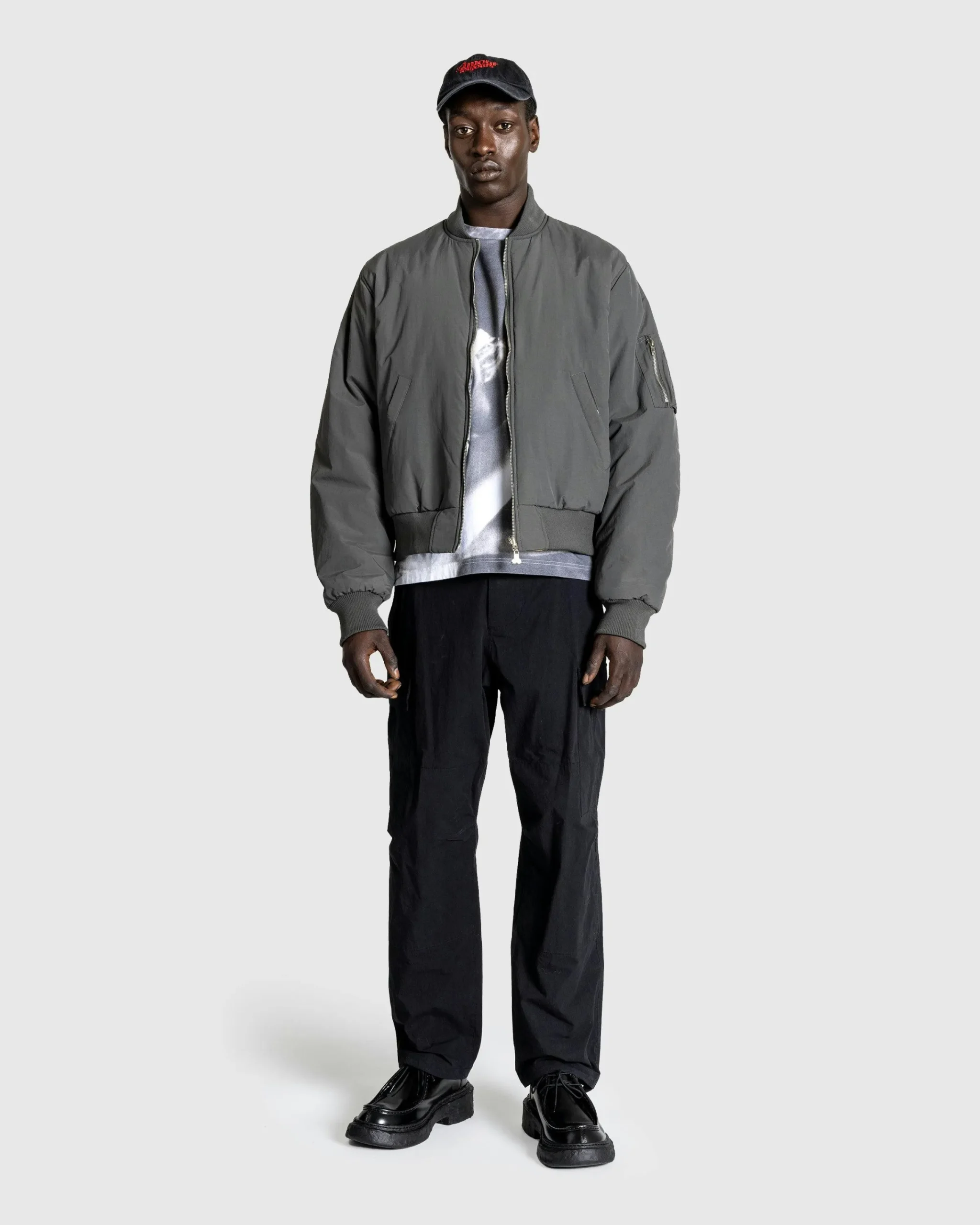 Carne Bollente Hidden Pleasures Bomber Jacket Gray- Outerwear