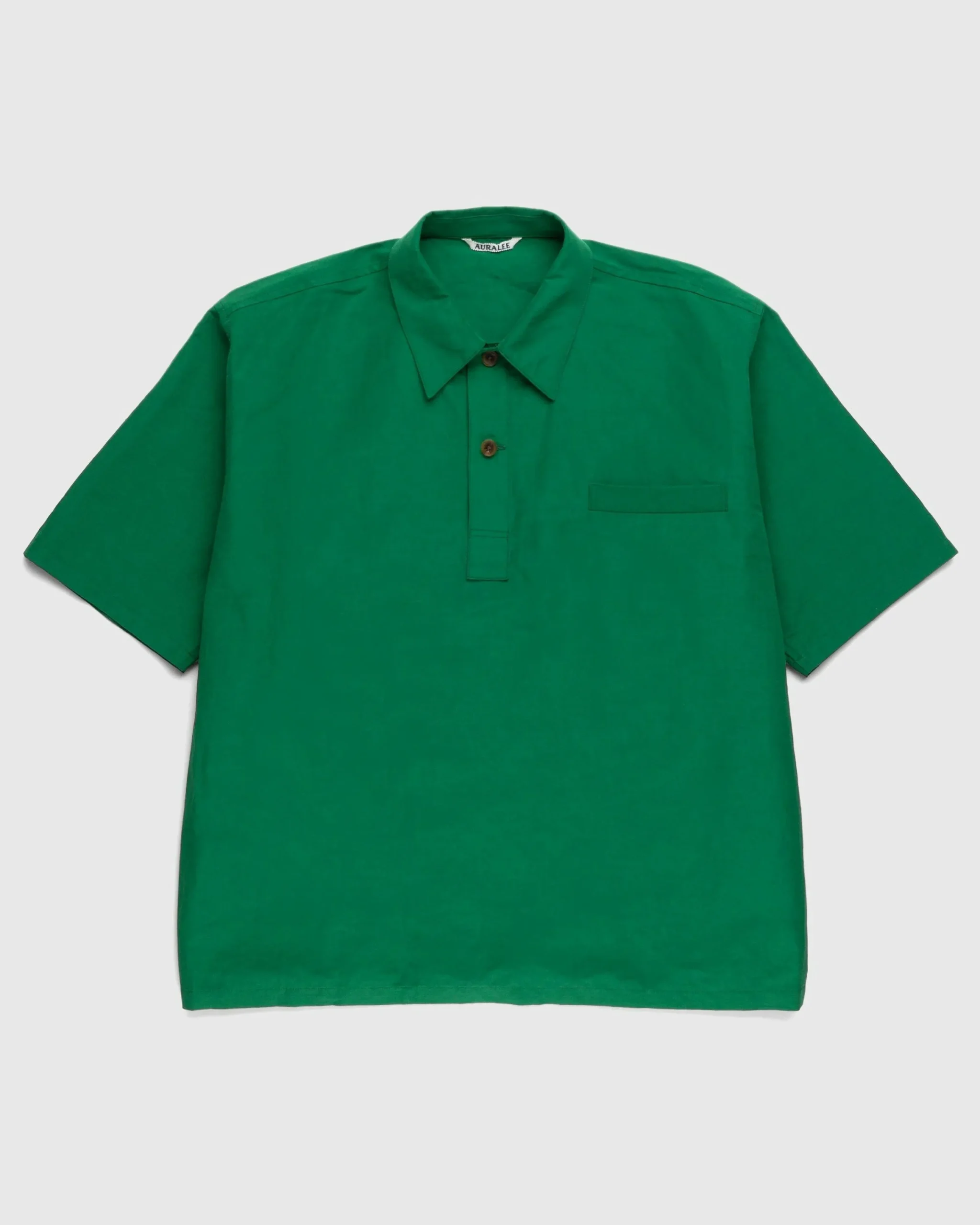 Auralee High Density Finx Linen Weather Shirt- Tops