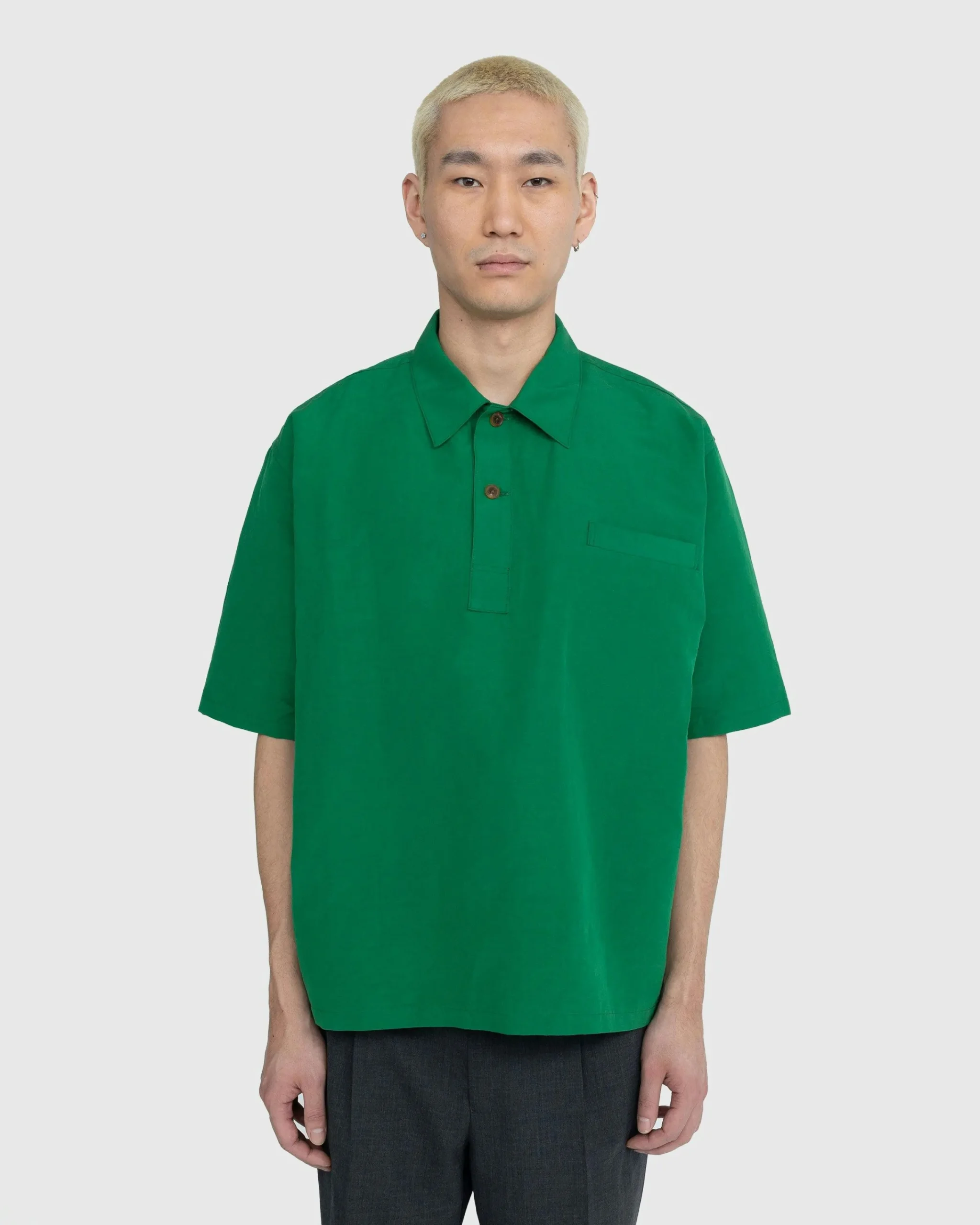 Auralee High Density Finx Linen Weather Shirt- Tops