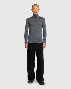 Jil Sander High-Neck Shirt Dark Grey- Knitwear