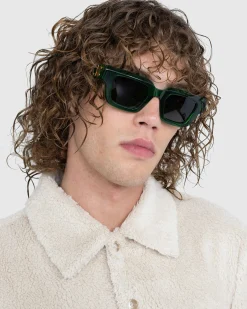 Bottega Veneta Hinge Acetate Square Sunglasses- Sunglasses