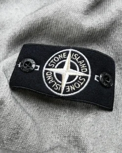Stone Island Hooded Sweatshirt Lead Grey- Sweats