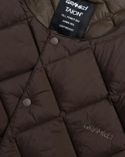 Gramicci Inner Down Vest Dark Brown- Outerwear
