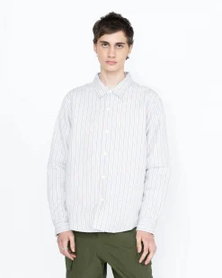 Highsnobiety HS05 Insulated Shirt Jacket Striped- Shirts