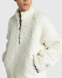 Meta Campania Collective Jason Shearling Quarter-Zip Natural White- Outerwear