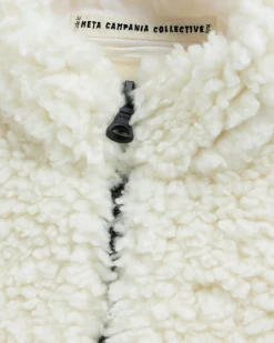 Meta Campania Collective Jason Shearling Quarter-Zip Natural White- Outerwear