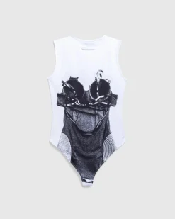 Jean Paul Gaultier Jersey Body Printed Madonna Corset Trompe L'Œil- Tops