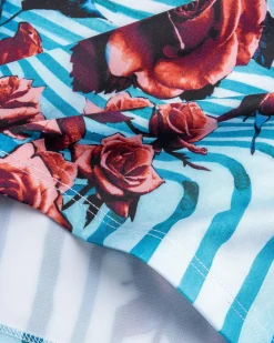 Jean Paul Gaultier Jersey Long-Sleeve Top Printed Flower Body Morphing- Tops