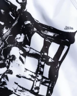 Jean Paul Gaultier Jersey Top Printed Cage Trompe L'Œil- Tops